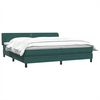 vidaXL Boxspringbett mit Matratzen Dunkelgr&uuml;n 180x220 cm Samt