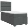 vidaXL Boxspringbett mit Matratze Dunkelgrau 80 x 200 cm Stoff