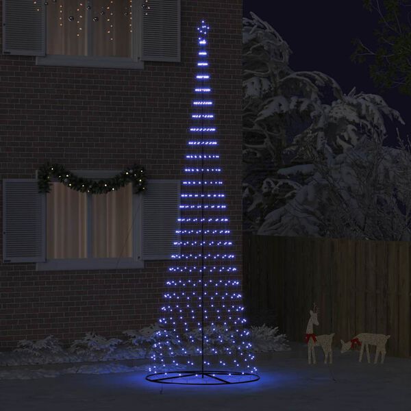 vidaXL LED-Weihnachtsbaum mit 550 LEDs Blau 160 x 160 x 500 cm Metall