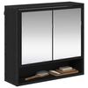 vidaXL Wandregal mit Regal Schwarz Eichen-Optik 65 x 20 x 60 cm