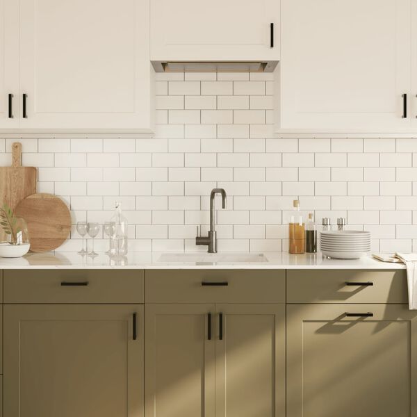 vidaXL M&ouml;belgriffe 20 Stk. Schwarz 96 mm Edelstahl