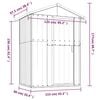 vidaXL Geräteschuppen Grün 126x97,5x177 cm Verzinkter Stahl