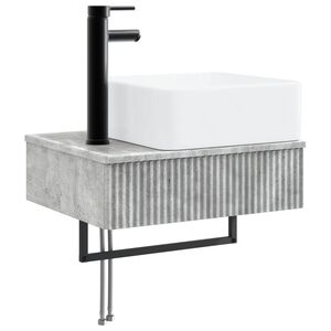 vidaXL Wandmontiertes Waschbecken Betongrau 50 x 41 x 39 cm