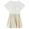 Kinderkleid mit Kurzen &Auml;rmeln Ecru 92
