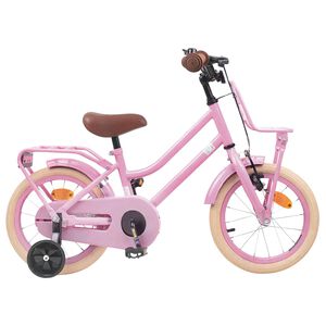 vidaXL Kinderfahrrad 12 Zoll f&uuml;r 2-4 Jahre alt Hellrosa