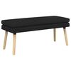 vidaXL Doppellagige Bank Schwarz 110 x 40 x 47 cm Stoff