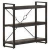 vidaXL B&uuml;cherregal 3 F&auml;cher Schwarz 90x30x80 cm Mango Massivholz