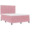 vidaXL Boxspringbett mit Matratze mit Kopfteil Rosa 160 x 200 cm Stoff