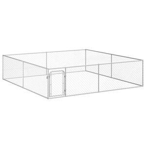 vidaXL Outdoor-Hundezwinger Verzinkter Stahl 4 x 4 x 1 m