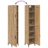 vidaXL Highboard Artisan-Eiche 34,5 x 34 x 180 cm Holzwerkstoff