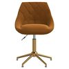 vidaXL Esszimmerstuhl Drehbar Braun Samt