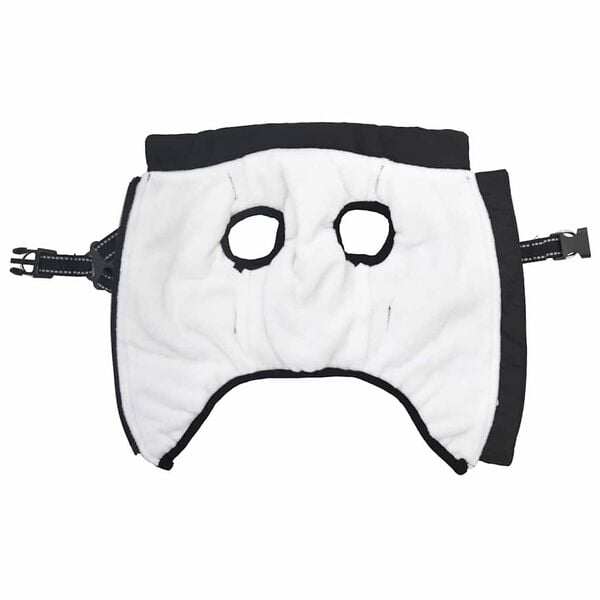 vidaXL Hundemantel mit Geschirr Wasserdicht Reflektierend Schwarz L40