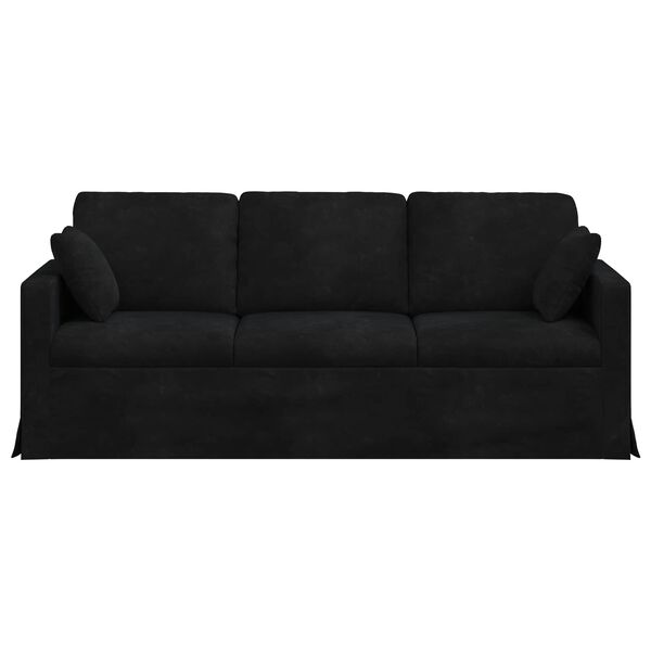 vidaXL Sofa Schwarz Gesamtabmessungen: 198 x 78 x 80 cm (B x T x H)