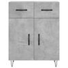 vidaXL Highboard Betongrau 69,5x34x180 cm Holzwerkstoff