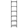 vidaXL B&uuml;cherregal 6 B&ouml;den Grau Sonoma 40x30x188 cm Holzwerkstoff