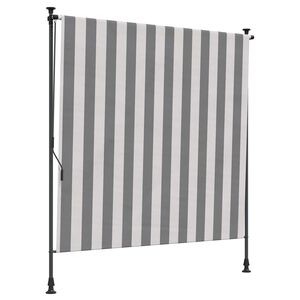 vidaXL Outdoor Rollo Anthrazit und Wei&szlig; 200 x 270 cm