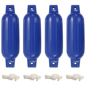 vidaXL Bootsfender 4 Stk. Blau &Oslash; 11x40 cm PVC
