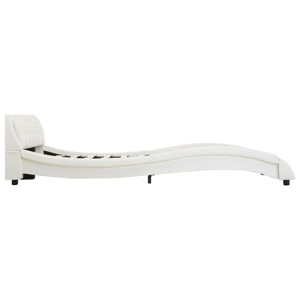 vidaXL Bettgestell Wei&szlig; Kunstleder 140&times;200 cm