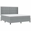 vidaXL Boxspringbett mit Matratze Hellgrau 180 x 200 cm Stoff