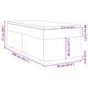 vidaXL Boxspringbett mit Matratze Schwarz 90x200 cm Stoff