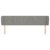 vidaXL Kopfteil mit Ohren Hellgrau 203x23x78/88 cm Samt