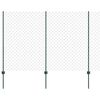 vidaXL Zaun mit Pfosten Gr&uuml;n 1.6 x 25 m Stahl und PVC