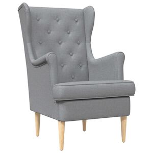 vidaXL Sessel Hellgrau Stoff