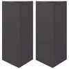 vidaXL Pflanzk&uuml;bel 2 Stk. Schwarz Dreieckig 40x34,5x75 cm Stahl