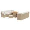 vidaXL Gartensofa-set 11 stk. Beige Poly-Rattan