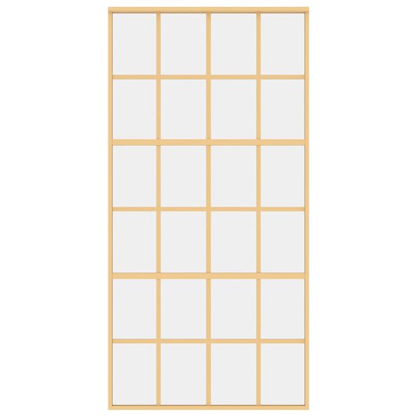 vidaXL Schiebet&uuml;r Golden 102,5x205 cm ESG-Klarglas und Aluminium