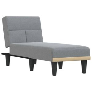 vidaXL Chaiselongue Hellgrau Stoff