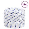 vidaXL Bootsseil Wei&szlig; 18 mm 25 m Polypropylen