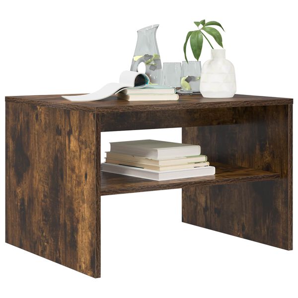 vidaXL Couchtisch Ger&auml;ucherte Eiche 60 x 50 x 40 cm Holzwerkstoff