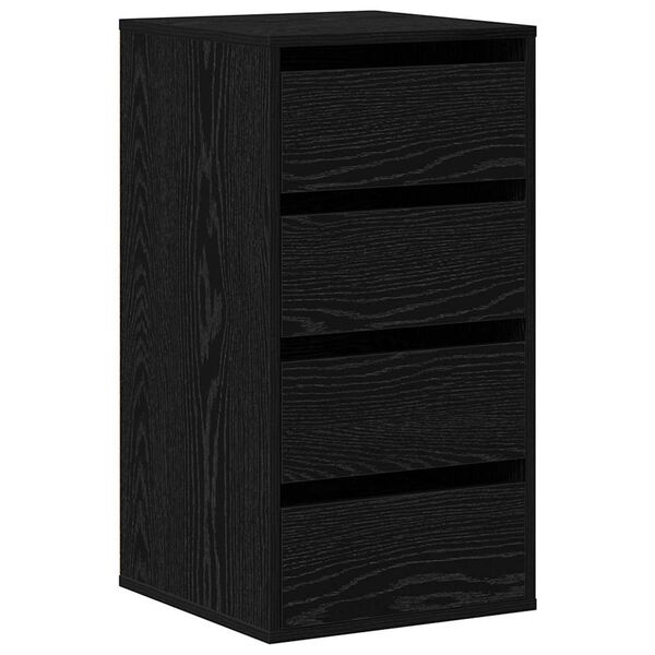 vidaXL Schubladenschrank Schwarz 40 x 41 x 76 cm Holzwerkstoff
