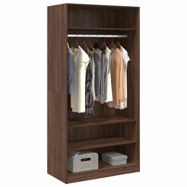 vidaXL Kleiderschrank Braun Eiche-Optik 100x50x200 cm Holzwerkstoff