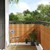 vidaXL Balkon-Sichtschutz Hellbraun 400x90 cm Poly Rattan