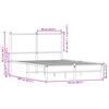 vidaXL Metallbett ohne Matratze Sonoma-Eiche 120x200 cm
