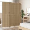 vidaXL Paravent 4-tlg. Beige Poly Rattan