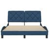 vidaXL Bettgestell ohne Matratze Blau 140x190 cm Stoff