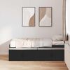 vidaXL Bett mit Stauraum Schwarz Eichen-Optik 100 x 200 cm