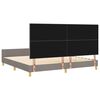 vidaXL Bettgestell mit Kopfteil Taupe 200 x 200 cm Stoff