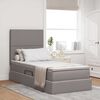 vidaXL Bett mit Stauraum und LED mit LED Taupe 100 x 200 cm Polyester