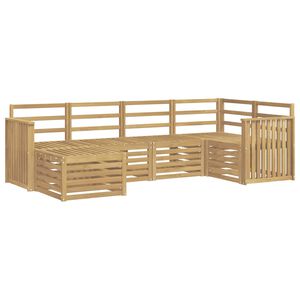 vidaXL Outdoor-Sofagarnitur 6 stk. Wei&szlig; Polyester