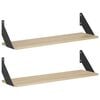 vidaXL Wandregale 2 stk. Sonoma-Eiche 70 x 20 x 17 cm