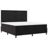 vidaXL LED Boxspringbett mit Matratze Schwarz 180 x 200 cm Stoff