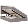 vidaXL Aufbewahrungsbett mit Matratze Taupe 140 x 200 cm Stoff