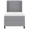 vidaXL Boxspringbett mit Matratze Hellgrau 80 x 200 cm Stoff