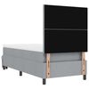 vidaXL Boxspringbett mit Matratze Hellgrau 100 x 200 cm Stoff