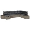 vidaXL Gartensofa-set mit Kissen 8 pcs Grau Poly-Rattan