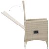 vidaXL 9-tlg. Garten-Essgruppe mit Auflagen Poly Rattan Beige